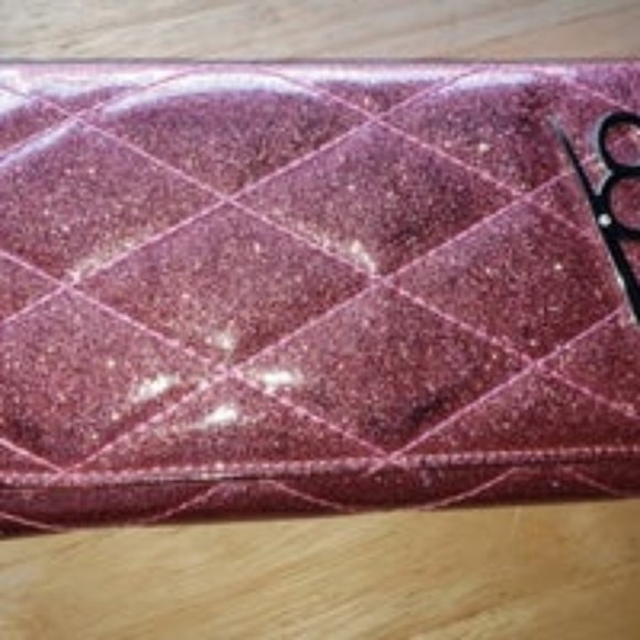 HTF Pink Glitter Lux De Ville V8 wallet EUC - Picture 3 of 11